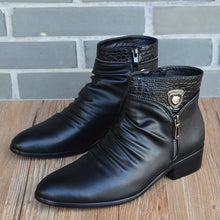 Load image into Gallery viewer, New Fashion Men Boots Genuine Leather Men British Autumn Winter Warm Plush Ankle Boots