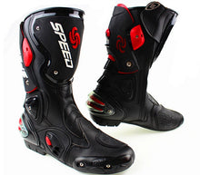 Load image into Gallery viewer, Microfiber Leather Motorcycle Boots Men&#39;s Speed Racing Dirt Bike Boots