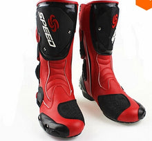 Load image into Gallery viewer, Microfiber Leather Motorcycle Boots Men&#39;s Speed Racing Dirt Bike Boots